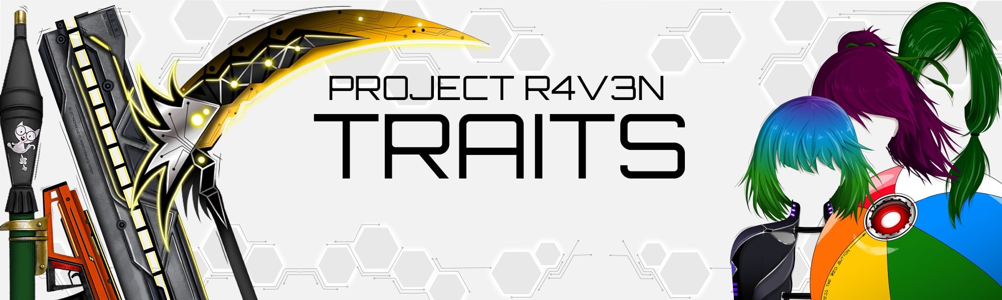 Project R4V3N Traits banner