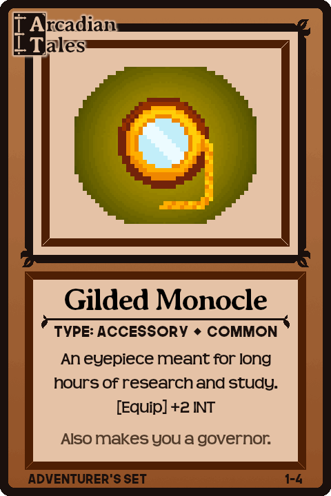 Image of Card 1-4 - Gilded Monocle