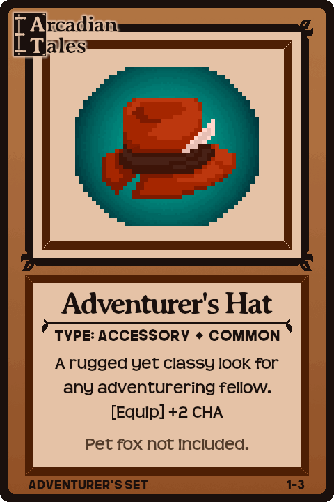 Image of Card 1-3 - Adventurer's Hat