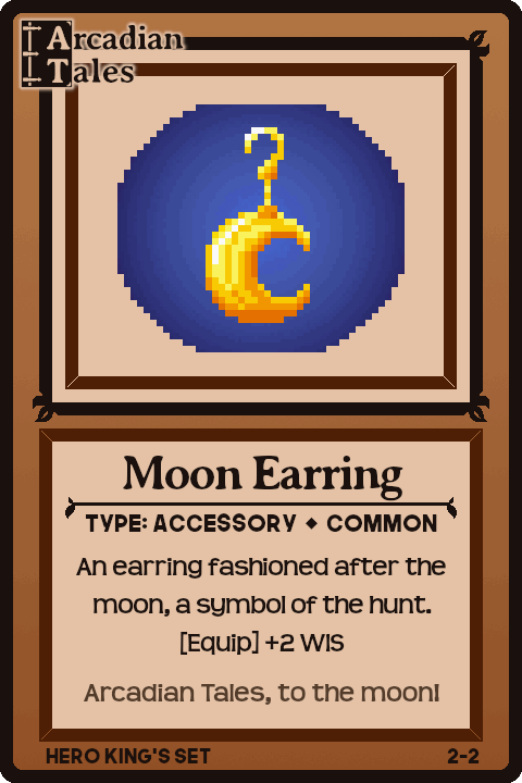 Image of Card 2-2 - Moon Earring