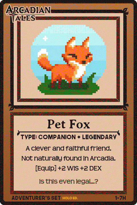 Image of Card 1-7H - Pet Fox