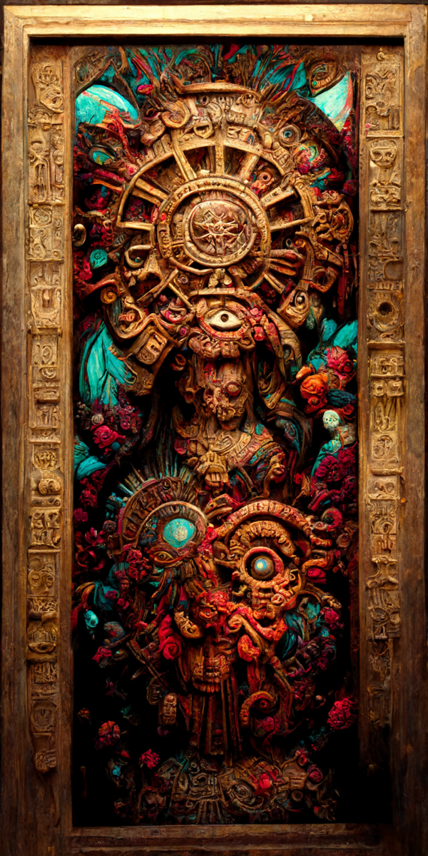 Image of Estilo Azteca Woodcarvings #65