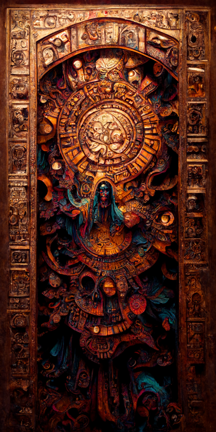 Image of Estilo Azteca Woodcarvings #57