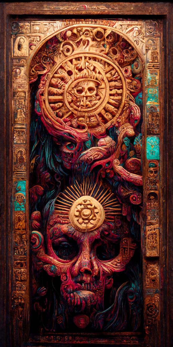 Image of Estilo Azteca Woodcarvings #86