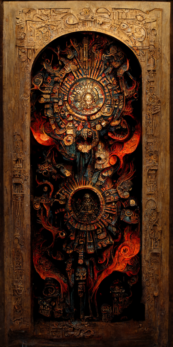 Image of Estilo Azteca Woodcarvings #87