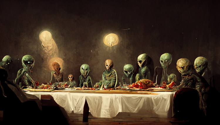 Image of Aliens Last Supper