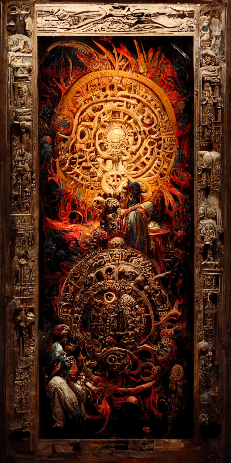 Image of Estilo Azteca Woodcarvings #74