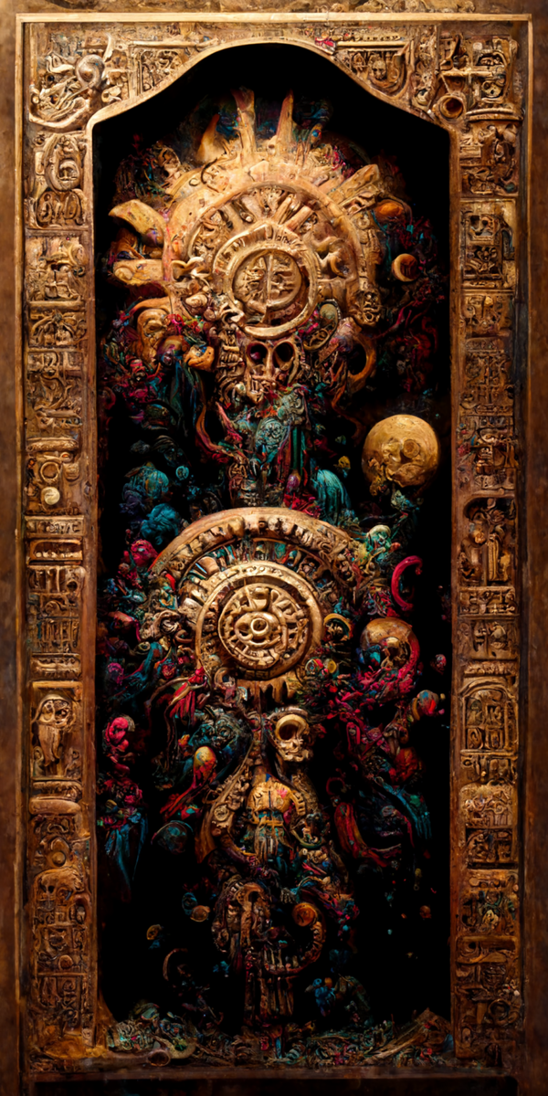 Image of Estilo Azteca Woodcarvings #99