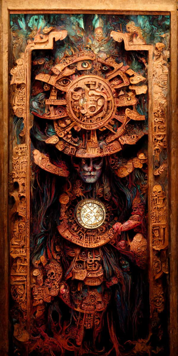 Image of Estilo Azteca Woodcarvings #95