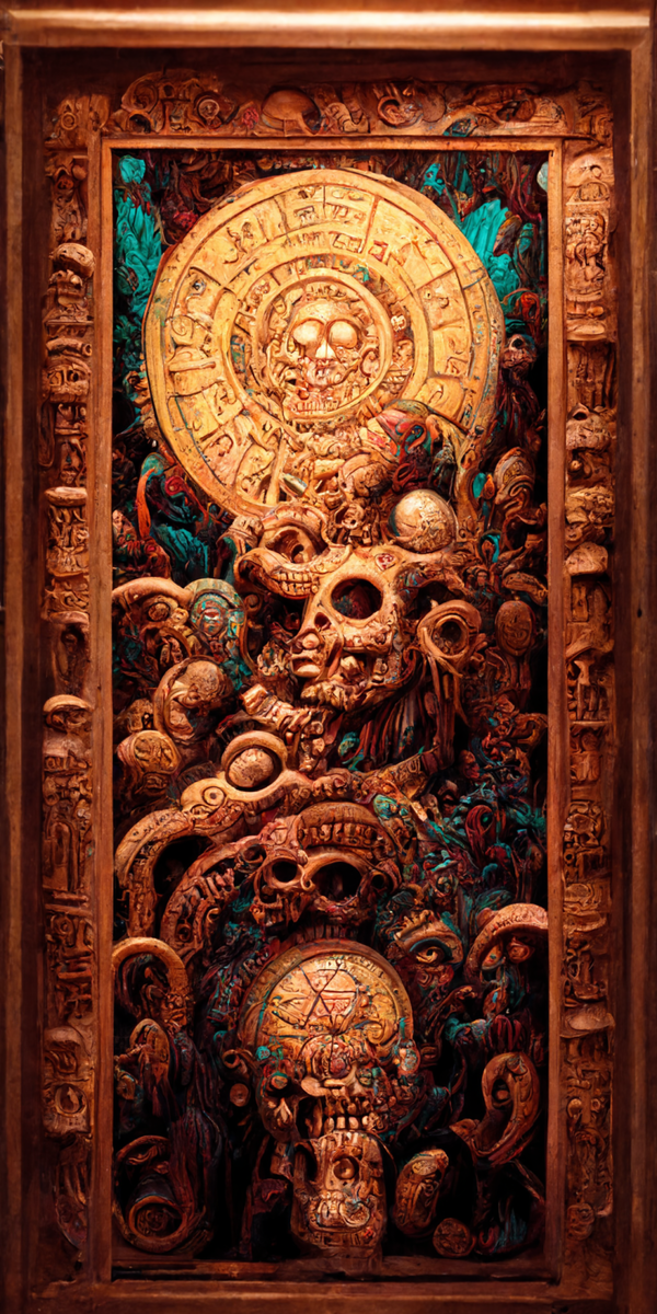 Image of Estilo Azteca Woodcarvings #73