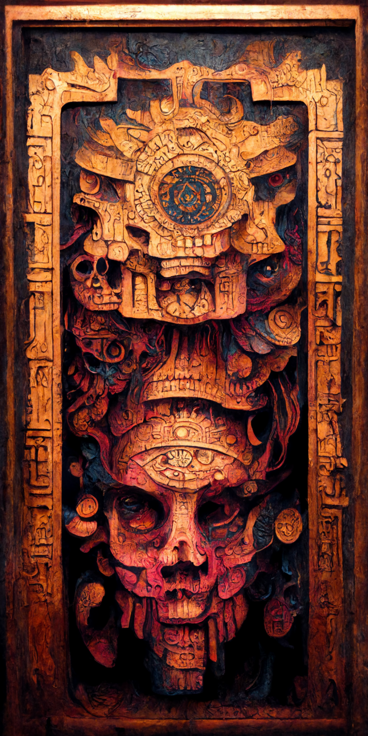 Image of Estilo Azteca Woodcarvings #67