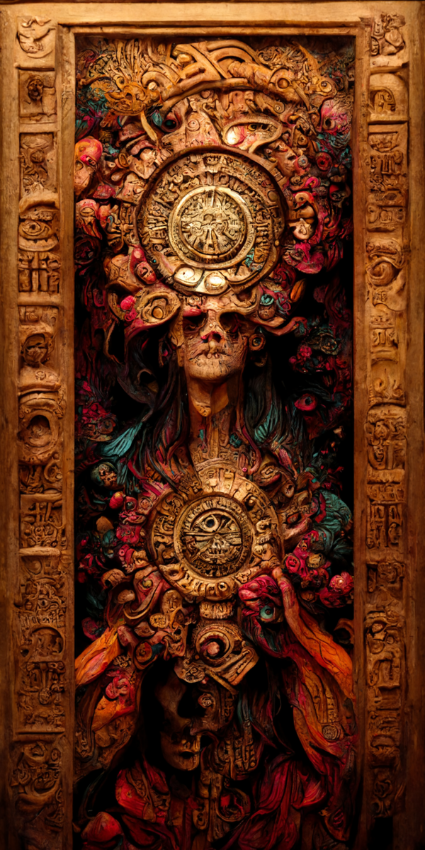 Image of Estilo Azteca Woodcarvings #63